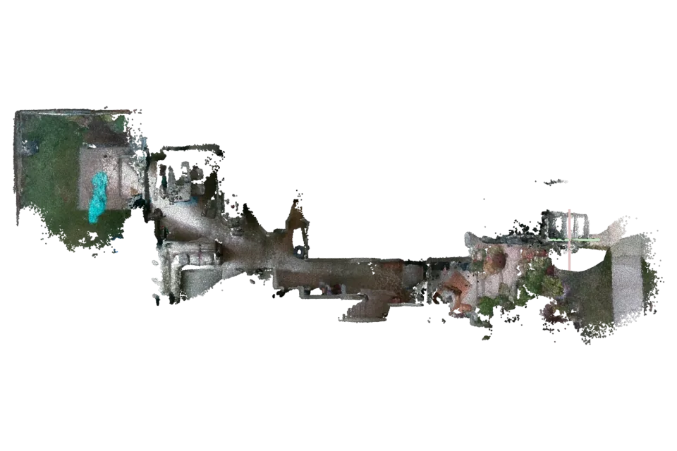 A map generated simultaneously by the NDEVR SLAM engine.