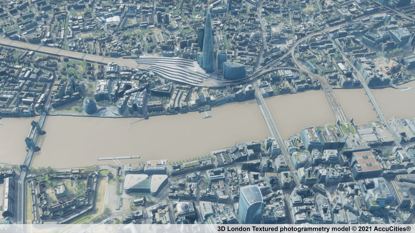 Textured photogrammetric 3D city model of London